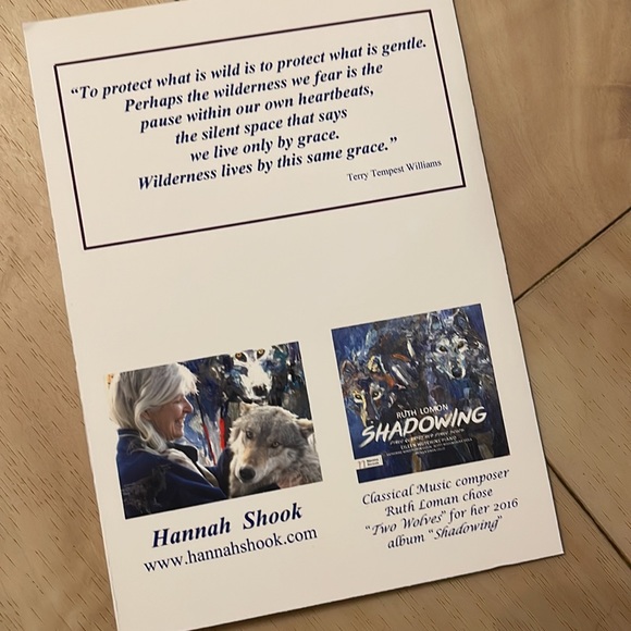 🎨Artist Print 2 Wolves Oil Painting -Card by Artist Hannah Shook - Picture 2 of 5